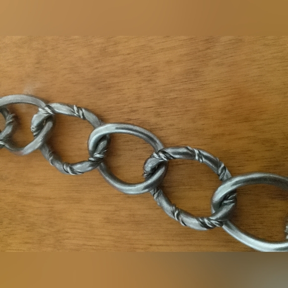 VTG Sterling Silver Bracelet 7.5” / 20mm Width / 44.1g Weight - Picture 8 of 9